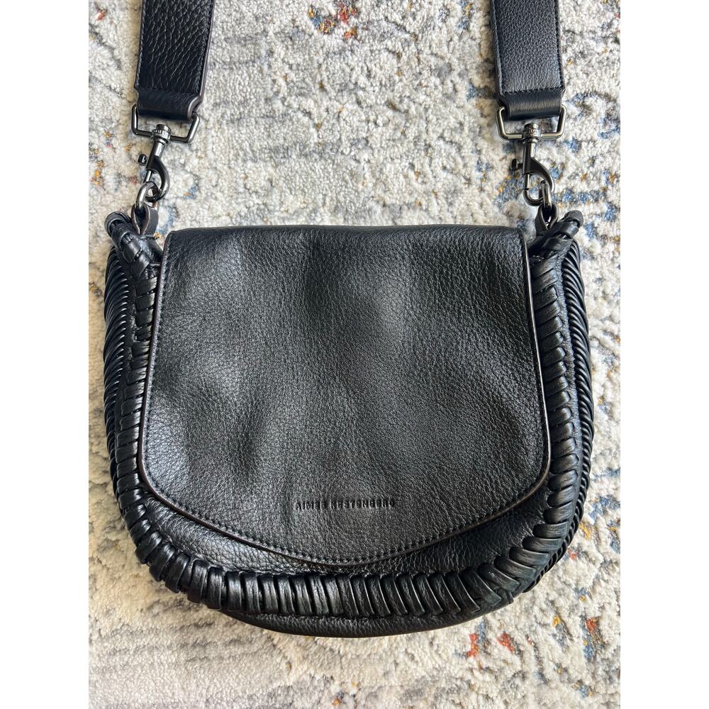 NWOT Aimee Kestenberg All For Love Saddle Crossbody Black Leather Bag - Picture 4 of 16